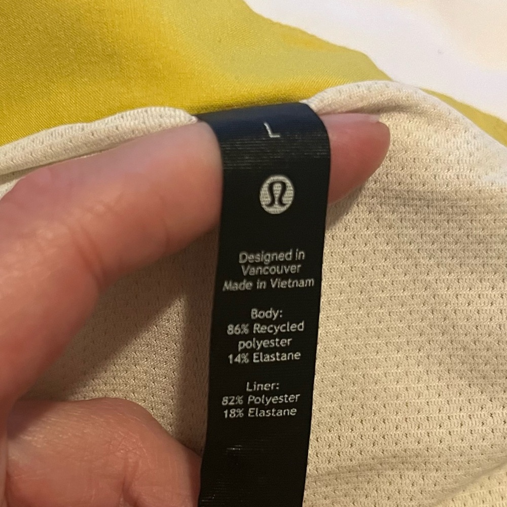 Lululemon Surge Lined Short 6" Soleil Yellow Men’s Size Large EUC - Picture 8 of 14